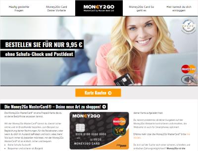 Money2Go Prepaid Kreditkarte