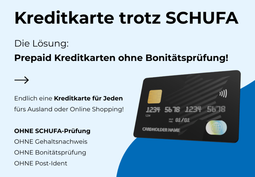 Prepaid Kreditkarte trotz SCHUFA